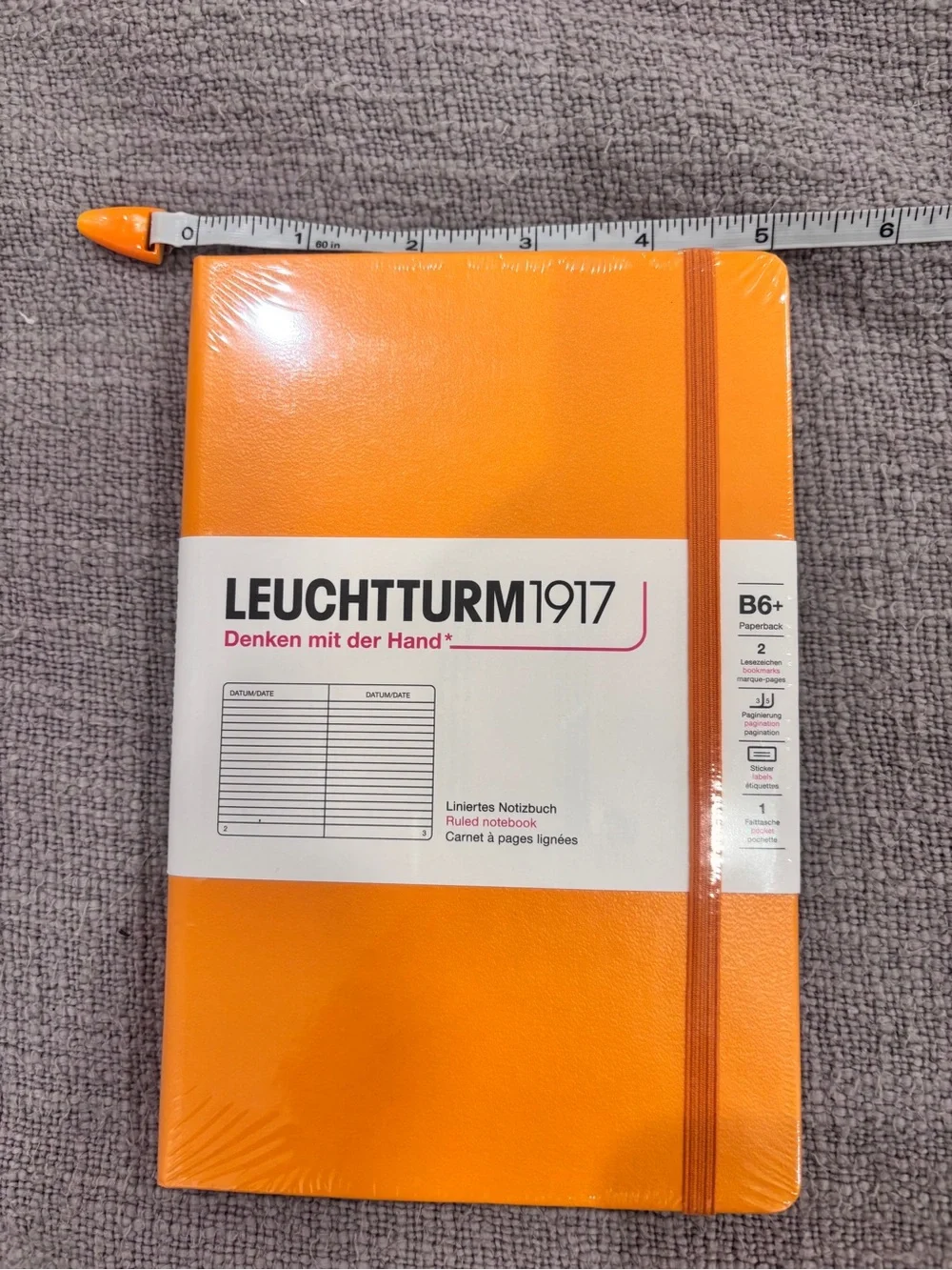 NWT “LEUCHTTURM1917” B+ in Rising Sun Orange.🍊 Hardcover Ruled Notebook